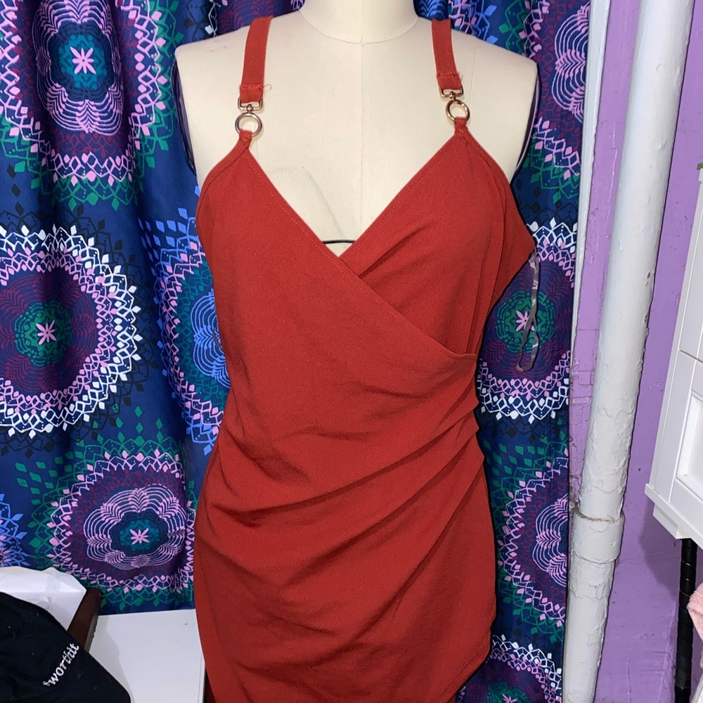 Dark orange dress